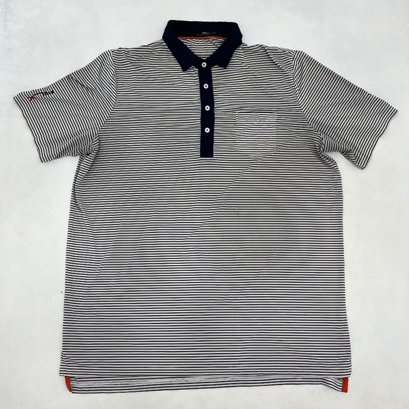 RLX Ralph Lauren Other - RLX Ralph Lauren Men’s XL Polo Shirt Blue White Stripe Performance Golf‎ Tennis